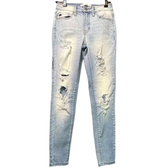 KanCan Distressed Light Wash Blue Jeans Size 25 - Picture 1 of 3